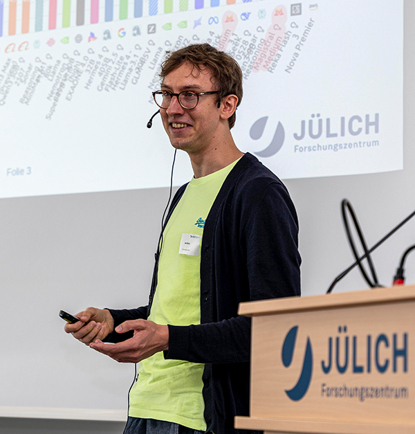 Jan Ebert at Jülich LLM Day 2025.